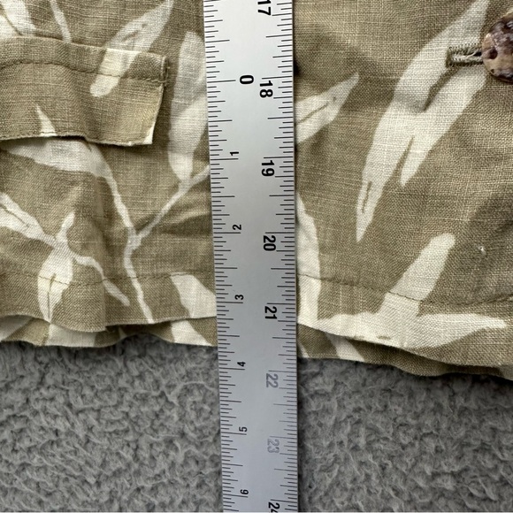 Click Color Me Cotton Long Sleeve Button Up Shirt Jacket Tan Linen Lagenlook W M - Picture 7 of 7